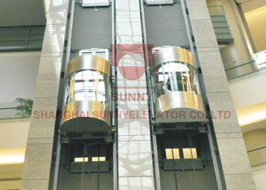 Panoramic Lift Stainless Steel Apartemen Tamasya Lift Untuk Penumpang