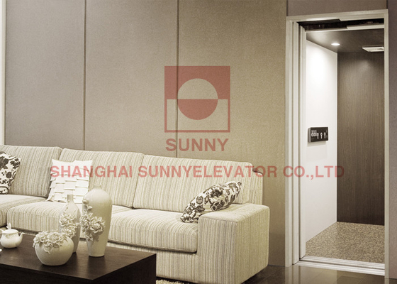 220V Luxury Villa Residential Lift Lift Fase Tunggal 0.4m / S Dengan Ruang Mesin Lebih Sedikit