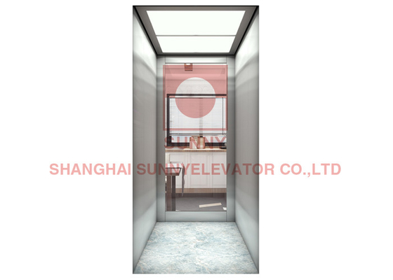 Lift Villa Mewah Stainless Steel Dengan Lantai PVC 0.4m / S