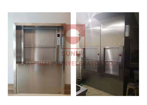 0.4m/S Dapur Makanan Dumbwaiter Lift Dengan Teknologi Modulasi Frekuensi VVVF