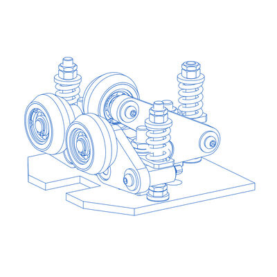 Bahan PU Elastis Roller Guide Shoes Bagian perbaikan lift
