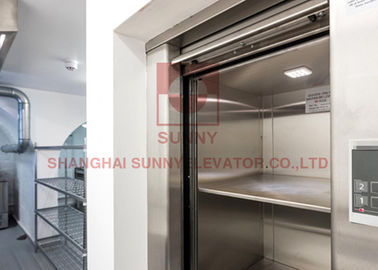 Bahan Stainless Steel Lift Makanan Kecil Dengan Kontrol VVVF 0,4 m / S Kecepatan