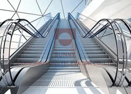 Hairline Stainless Steel Shopping Mall Eskalator 0.5m / S Dengan Sistem Penghematan Energi