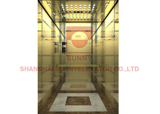 Lift Penumpang Kantor 8 Orang Angkat Beban 1600kg Dengan Stainless Steel
