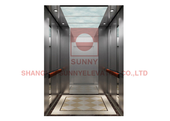 Elevator Rumah Tinggal Kebisingan Rendah 400KG Elegan / Lift Penumpang Lantai PVC Tanpa Suara