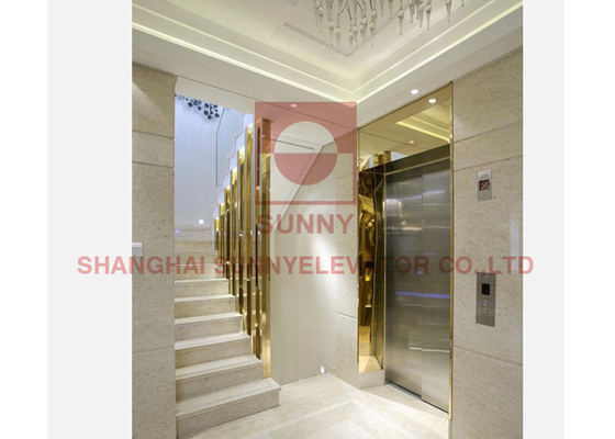 4 Lantai Listrik 3.0m / S AC Panoramic Home Elevator Dengan Ruang Mesin Kecil