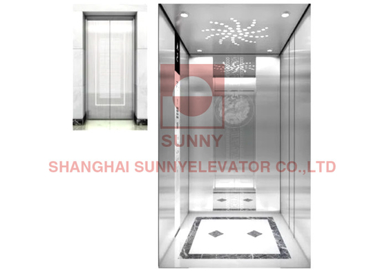 PLC Controlled System Hairline Passenger Elevator Dengan Ruang Mesin