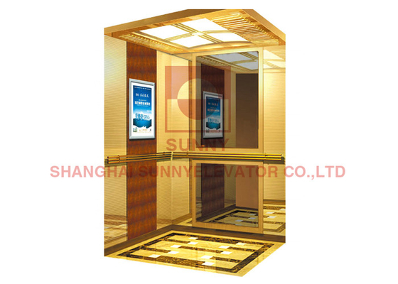 Lift Bandara Stainless Steel Garis Rambut Dengan Pencahayaan Mobil Darurat