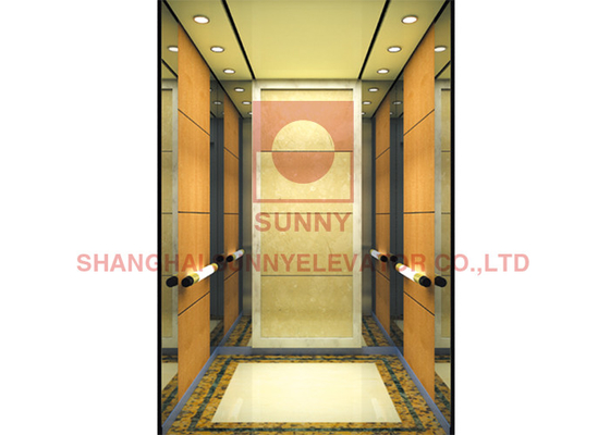 Lift Bandara Stainless Steel Garis Rambut Dengan Pencahayaan Mobil Darurat
