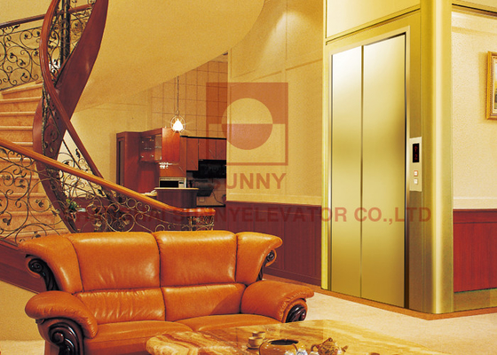 Lift Lift Penumpang Luar Ruangan Luxury Villa Baja Marmer PVC Tahan Karat Monarch House Grafis