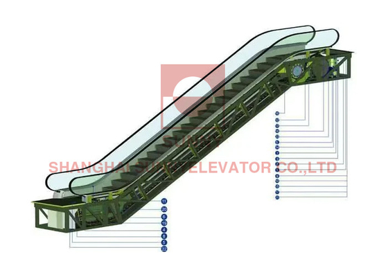600mm/800mm/1000mm Escalator Custom Outdoor Waterproof Jalan Lintas Bergerak
