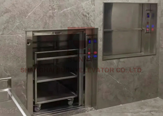 0.4m/S Dapur Makanan Dumbwaiter Lift Dengan Teknologi Modulasi Frekuensi VVVF