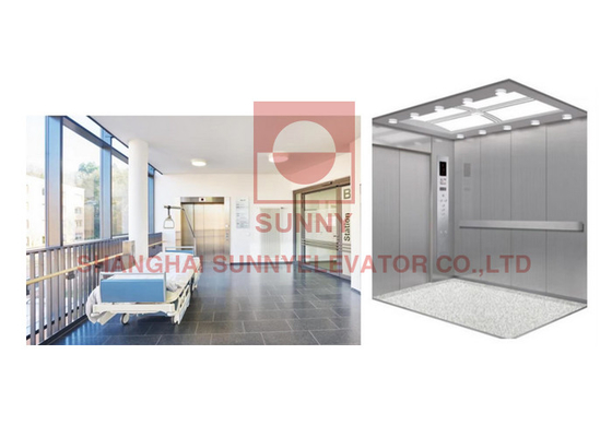 VVVF Bed Lift 1600kg Load Rumah Sakit Lift Rumah Sakit Lift Medical Lift
