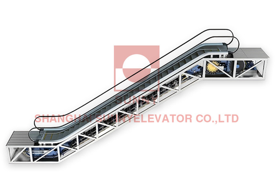 30° / 35° Escalator komersial mengadopsi handrail paduan aluminium mewah