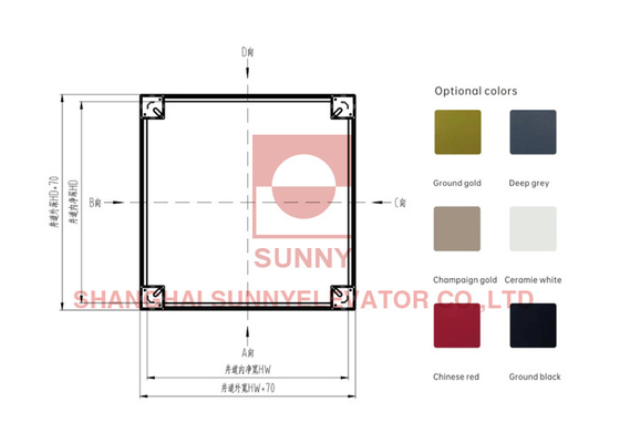 Home Elevator Aluminium Alloy Frame Shaft Dengan Kekuatan Tinggi Dan Kualitas Tinggi