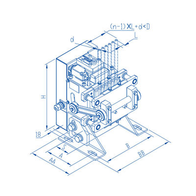 1000-2500kg Nominal Load Cable Clamp Lift Spare Parts 0.25-2.5m/S Kecepatan