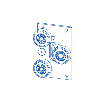 Lift ransel Roller Guide Sepatu Dengan Bahan PU suku cadang Lift