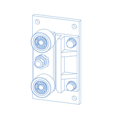 Lift ransel Roller Guide Sepatu Dengan Bahan PU suku cadang Lift