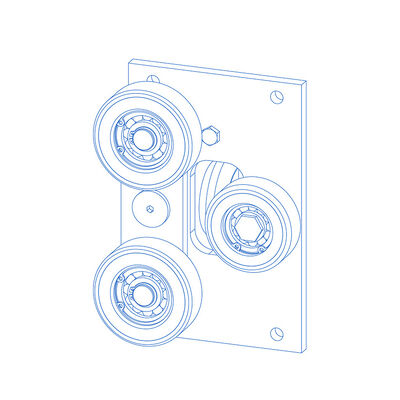 Lift ransel Roller Guide Sepatu Dengan Bahan PU suku cadang Lift