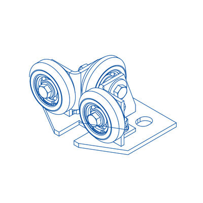 Diameter roda 50mm untuk sepatu pengemudi roller tetap Bagian lift lift