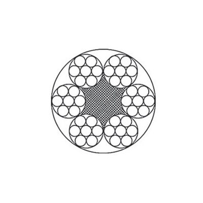 Tali Baja Tanpa Galvanis 6×9W+IWS, 12mm, Beban Putus Minimum 86,3 KN, Untuk Penarikan Sumur Miring pemasok