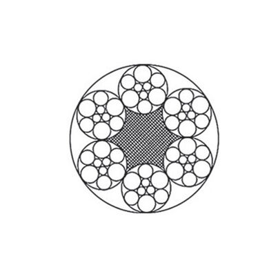 Tali Baja 6x7/6x9W, Galvanis Atau Tanpa Galvanis, Inti FC/IWS, 1.8-36mm, 1570-1870 MPa pemasok