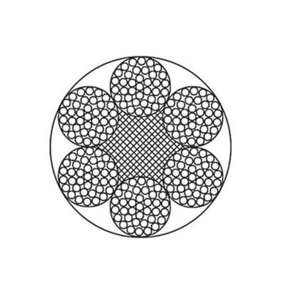 Elevator Round Steel Wire Rope 6x37, Fiber/Steel Core, Galvanized Surface, 1570-1870MPa For Hoisting pemasok