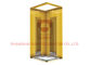 Elevator Parts Lift Villa Desain Interior Lantai PVC Dengan Lampu Stainless Steel / Tabung