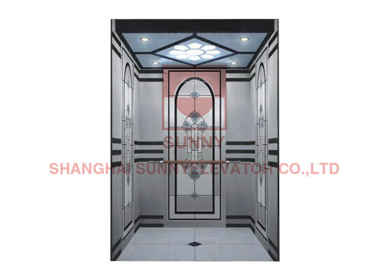 630kg Dengan Lift Penumpang Ruang Mesin Etsa Stainless Steel