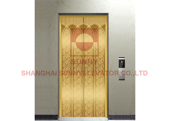 Lantai PVC VVVF 1.75M LED Vertikal 10 Penumpang Lift Dengan Rem Lift