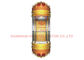Lantai PVC Setengah Lingkaran 1000kg VVVF Lift Kaca Panorama Dengan Pintu Pembukaan Tengah