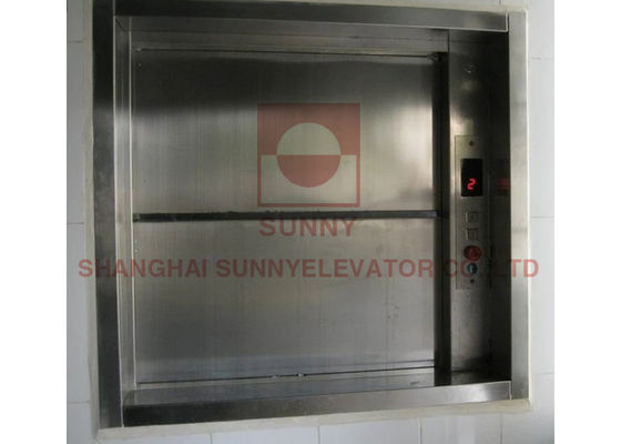 Freight Siderdoor 200kg 0.4m / S VVVF Food Elevator Untuk Penggunaan Di Rumah
