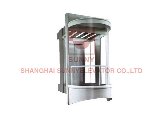 630kg VVVF Pegangan Kayu 3C Building Glass Panoramic Elevator