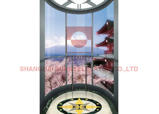 Tamasya Lift Rumah Kaca 1000kg Lantai Plastik PVC