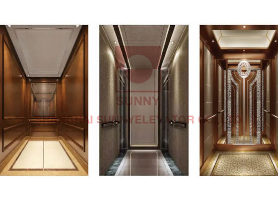 450KG VVVF Observation Interior Compact Home Lift Rumah Tangga Diterapkan