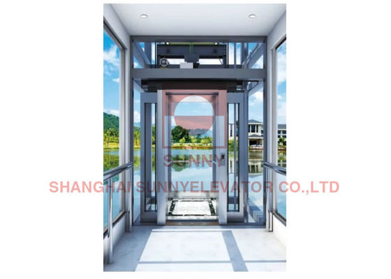 Kontrol Vvvf Lantai PVC Panoramic Elevator Dengan Ruang Mesin