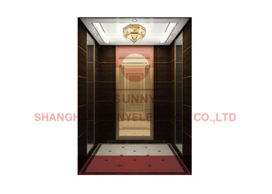 2.0m / S Lantai Marmer Elevator Rumah Perumahan Vvvf Inverter Driving