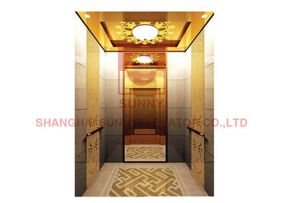 1600kg 2.55m/S Baja tahan karat Bangunan Apartemen Penumpang lift