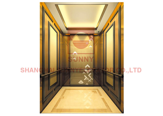 VVVF 630kg 8 Orang Dekorasi Kabin Lift Lift Penumpang MRL