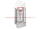 MR Round Sightseeing Glass Panoramic Elevator Lantai Marmer 630KG