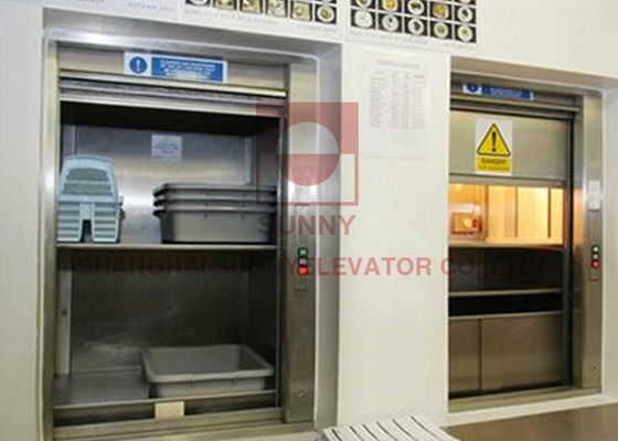 Tipe Jendela Restoran Dumbwaiter Lift Barang Stainless Steel