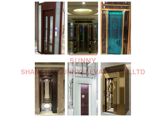 1.5m / S Dekorasi Mewah Villa Penumpang Rumah Tinggal Elevator Dengan Kontrol Raja