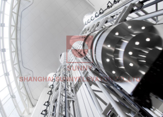 2000kg Ruang Mesin Kurang Tamasya Elevator 2.0m / S Stainless Steel