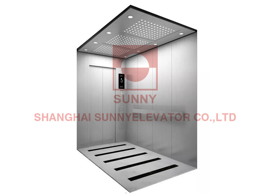 Lift Penumpang Rumah Sakit 1600KG Cermin Stainless Steel Tempat Tidur Medis Angkat 1.75m/S