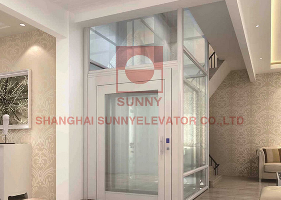320 - 400kg VVVF Drive Technology Lift rumah berventilasi dengan jaring pelindung