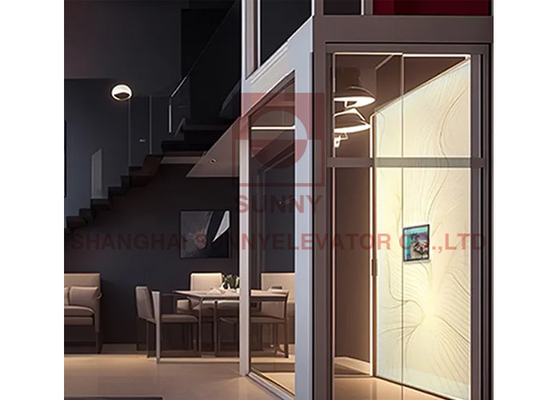 3 - 10m Ketinggian Angkat 400kg Beban Rumah Villa Lift Rumah Rumahan Lift kecil yang disesuaikan