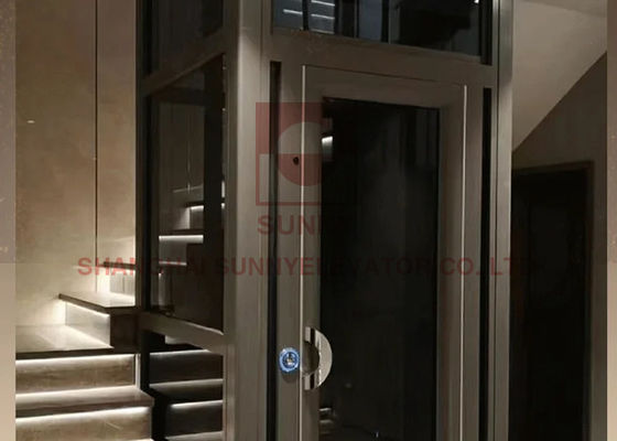 AC Drive 400KG Load Lift Residential dengan pintu terbuka pusat untuk penggunaan rumah yang nyaman