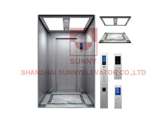 800 - 1250kg Rumah Pusat Perbelanjaan Lift Penumpang Kamar Mesin Kecil