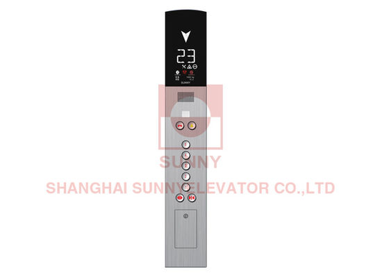 Lift Putaran Tombol Lift Penumpang COP / Panel Kontrol Stainless Steel Lift Cop Untuk Suku Cadang Lift