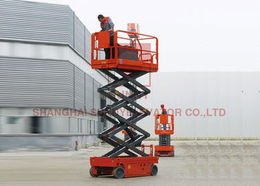 Self Propelled 14M Tinggi Hydraulic Scissor Lift Angkat Parkir Otomatis